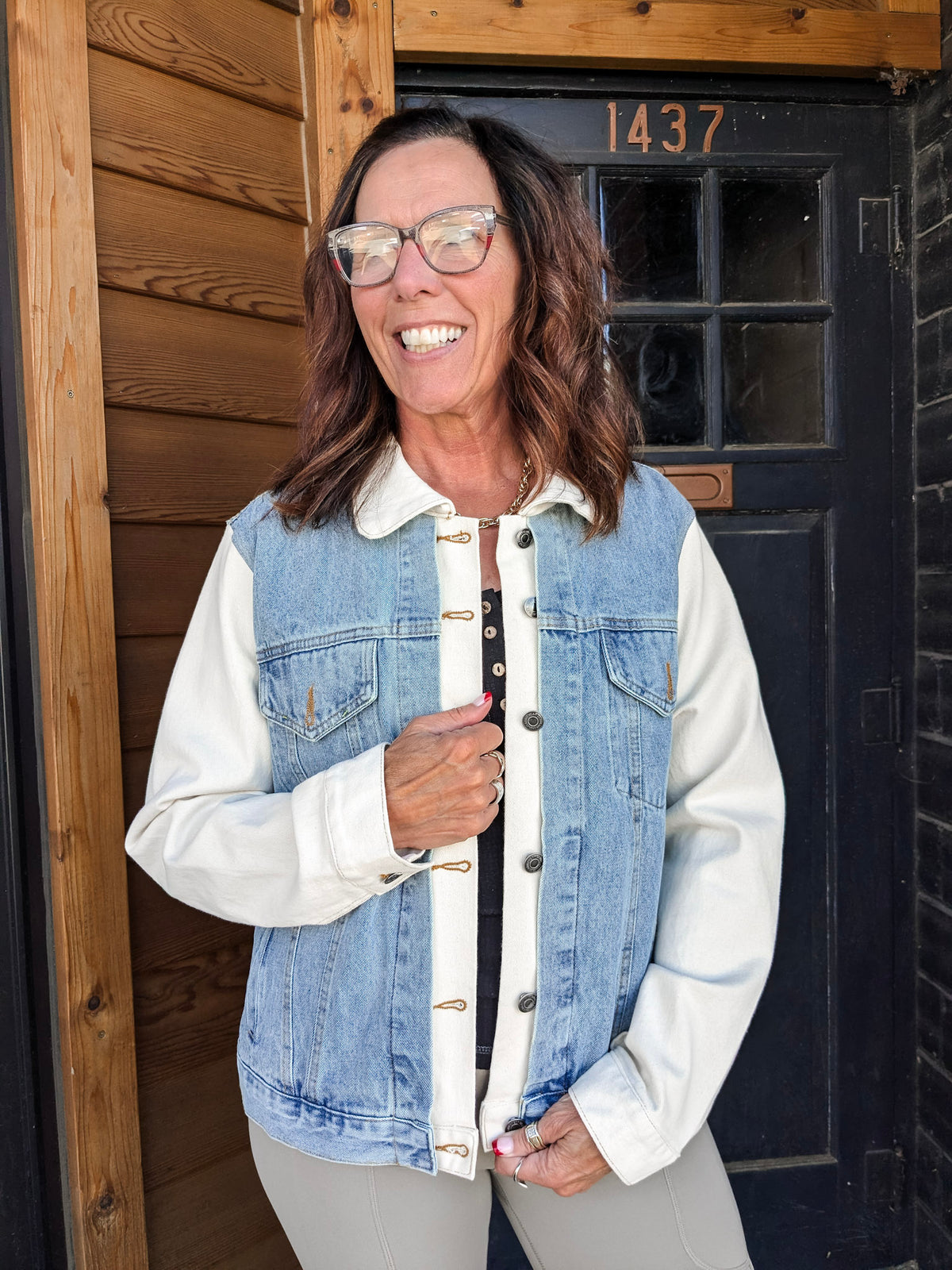 Colorblock Denim Jacket