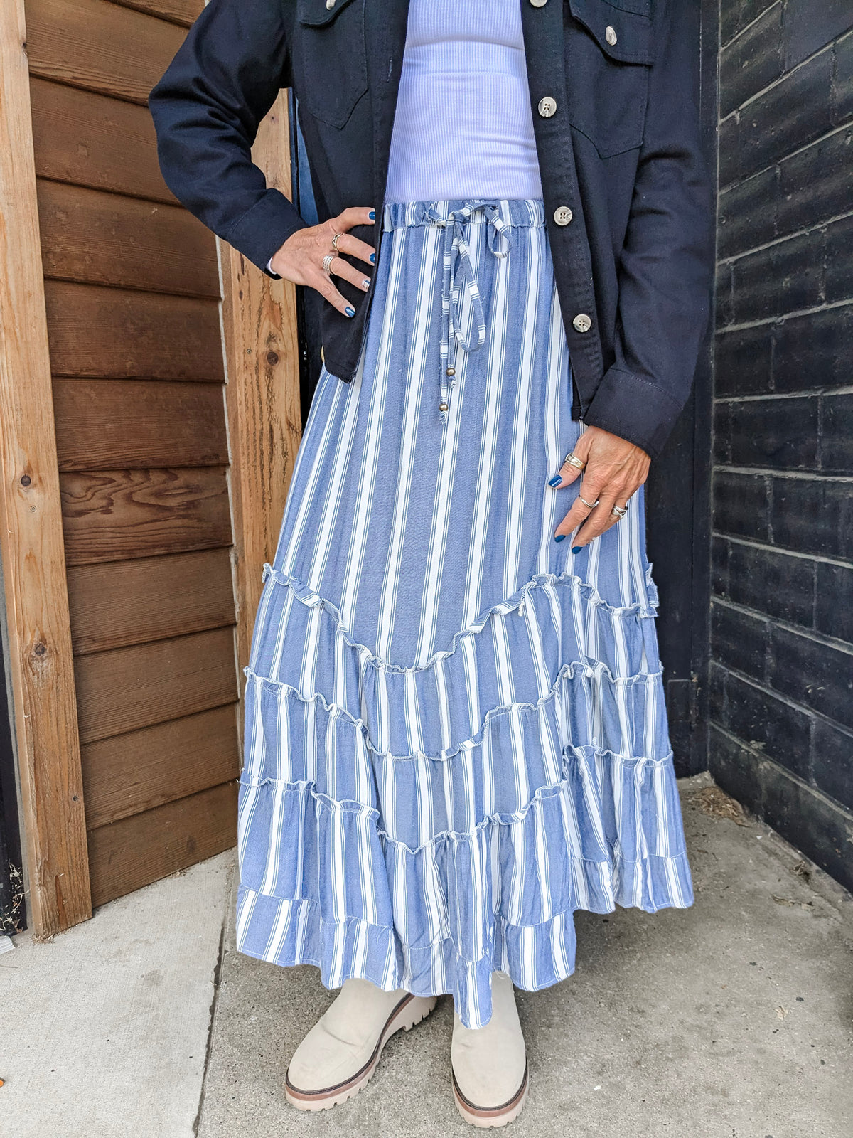 Talia Tie Maxi Skirt