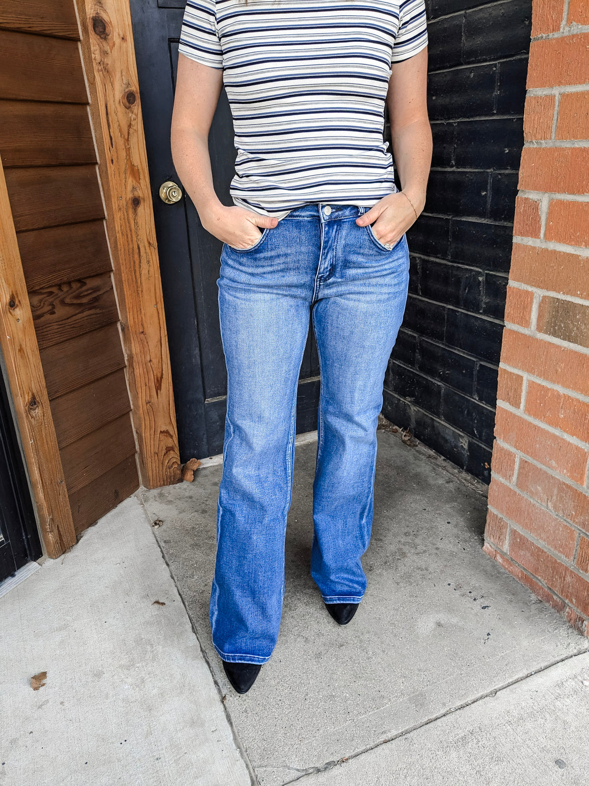 Haylee High Rise Wide Flare Jeans