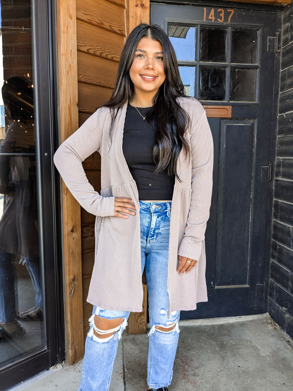 Urban Ribbed Open Cardigan