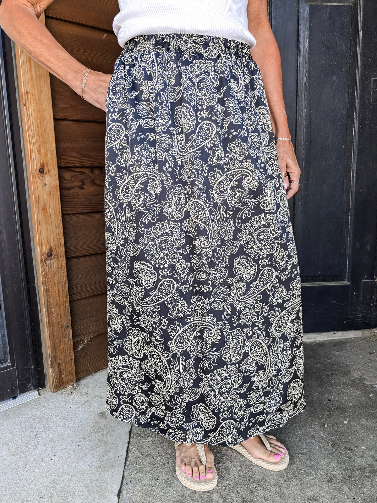 Midnight Swirl Maxi Skirt
