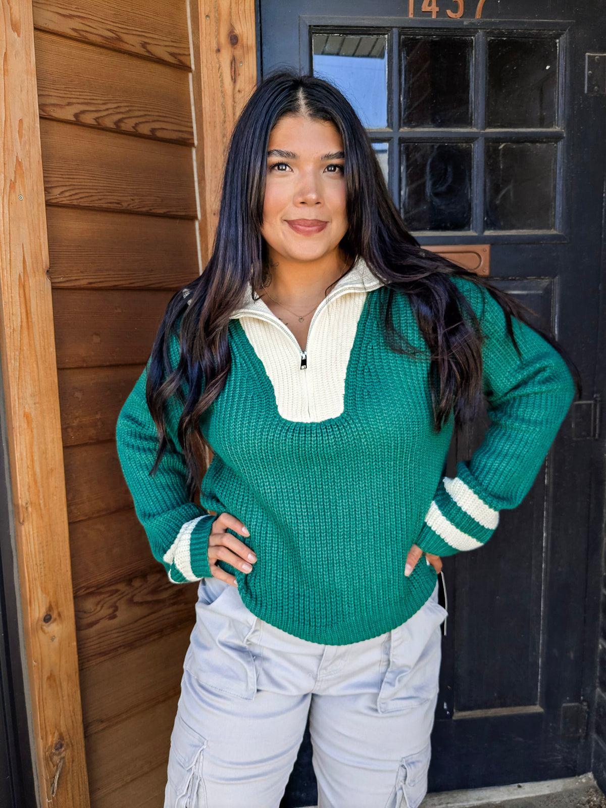 Half Zip Knit Sweater