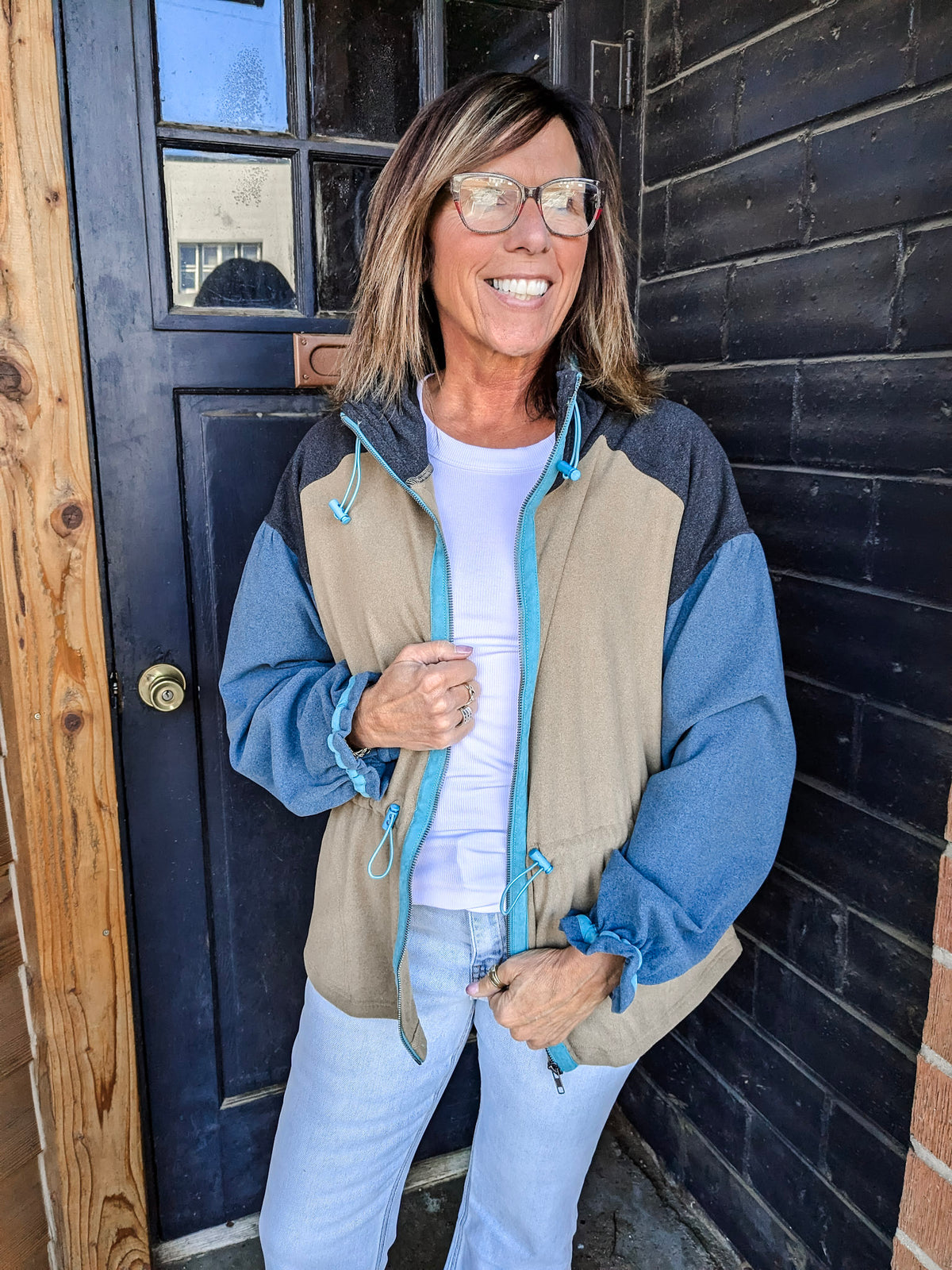 Anorak Zip Up Jacket - Lt Olive