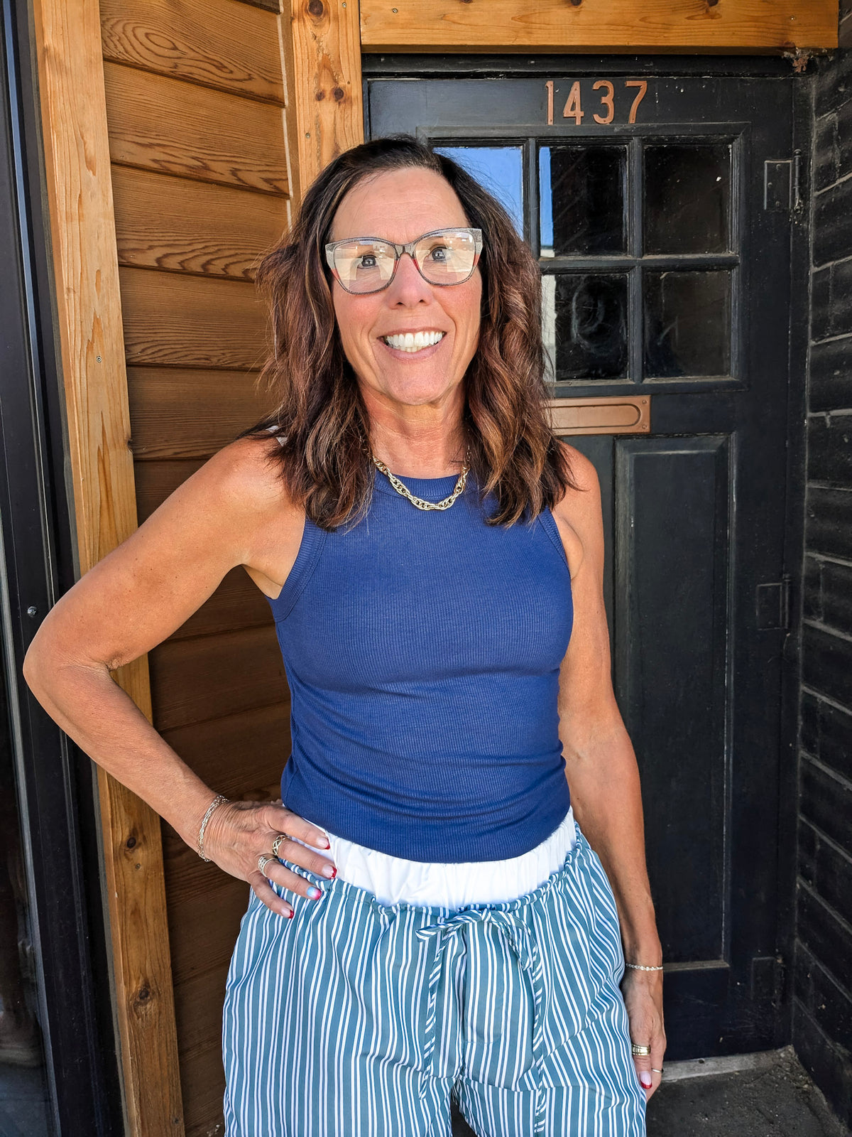 Rib Knit Round Neck Tank