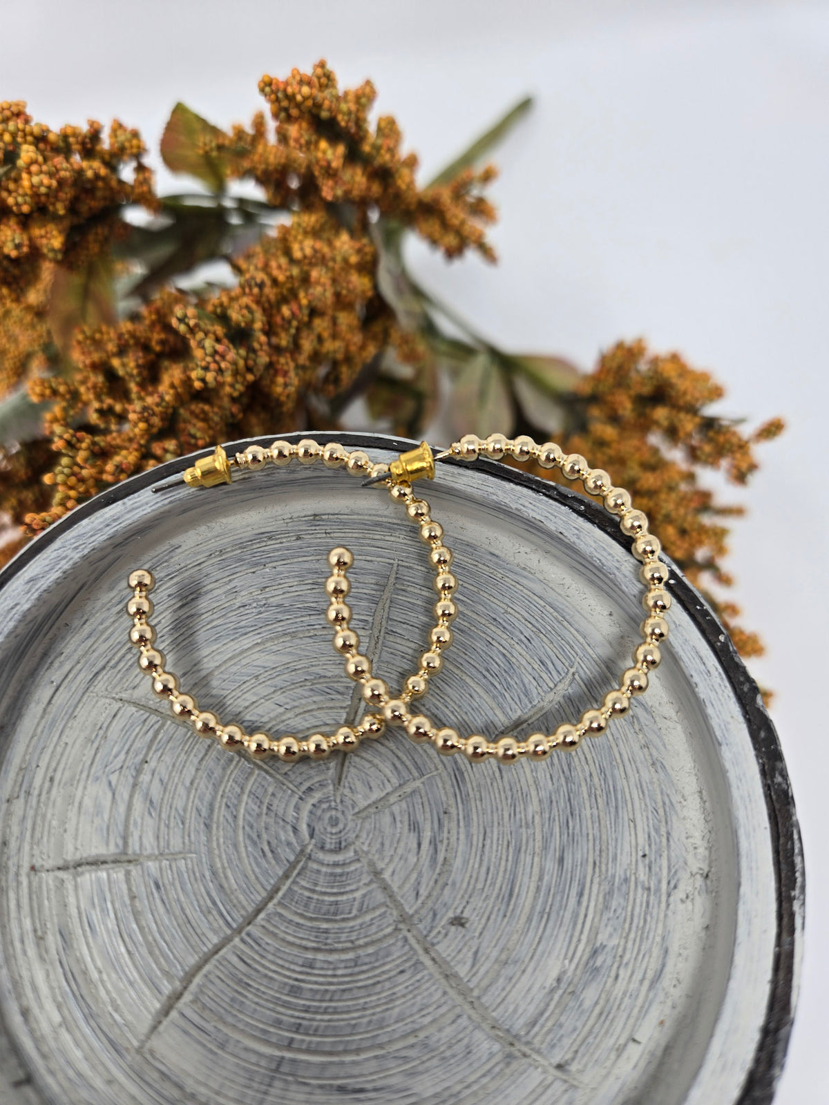 Golden Glow Hoops