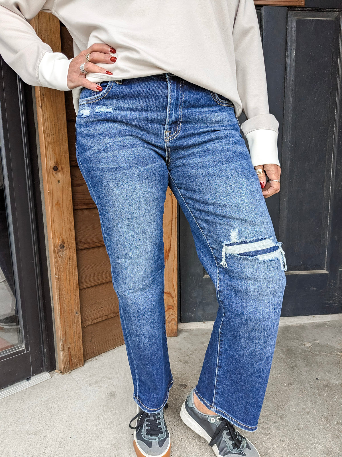 Harper High Rise Crop Jeans