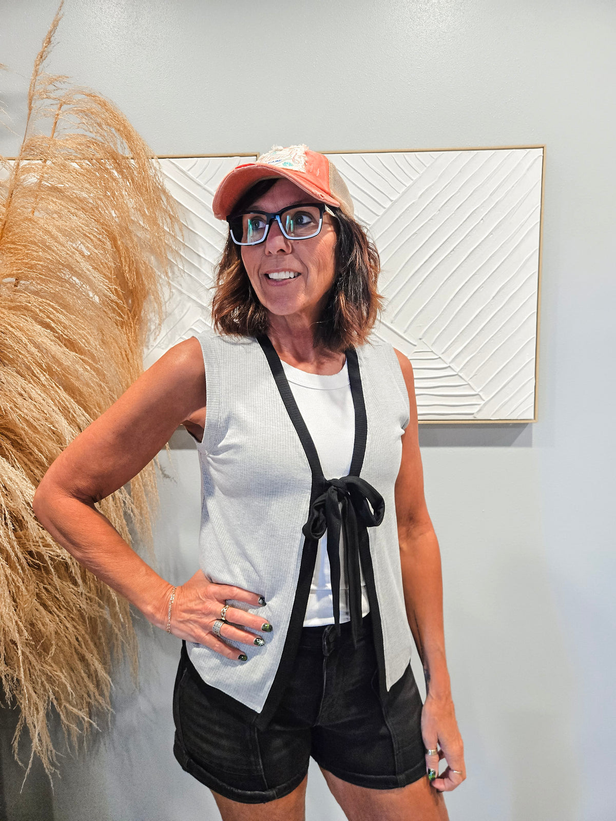 Seabreeze Contrast Tie Top