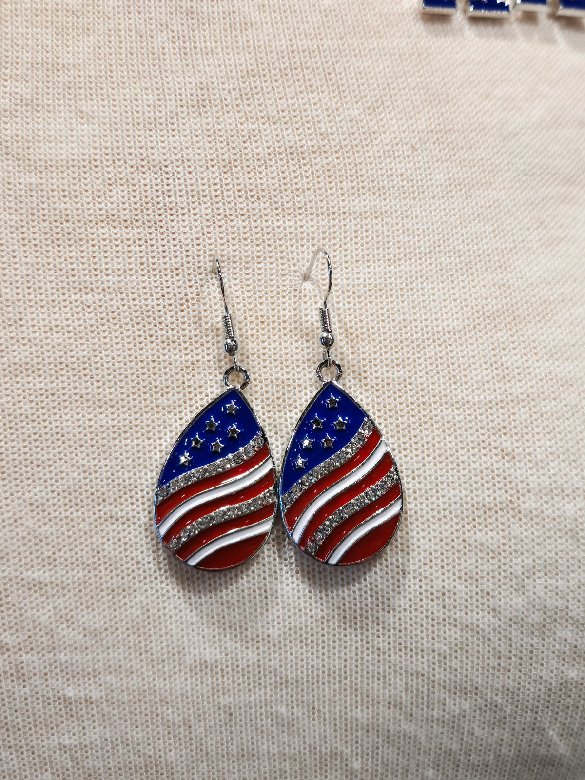 Flag Dangle Earrings