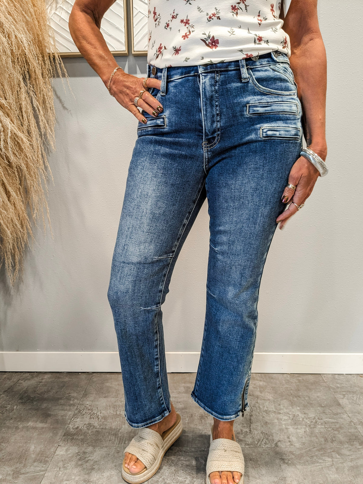 Novalee Mid Rise Skinny Crop Jeans