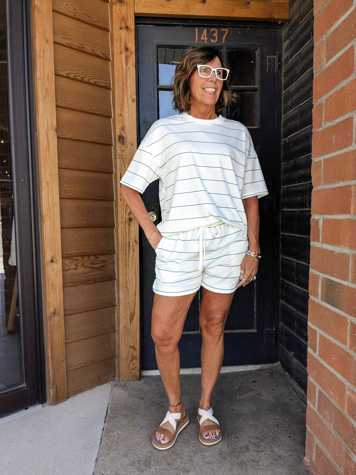 Missy Stripe Short Set