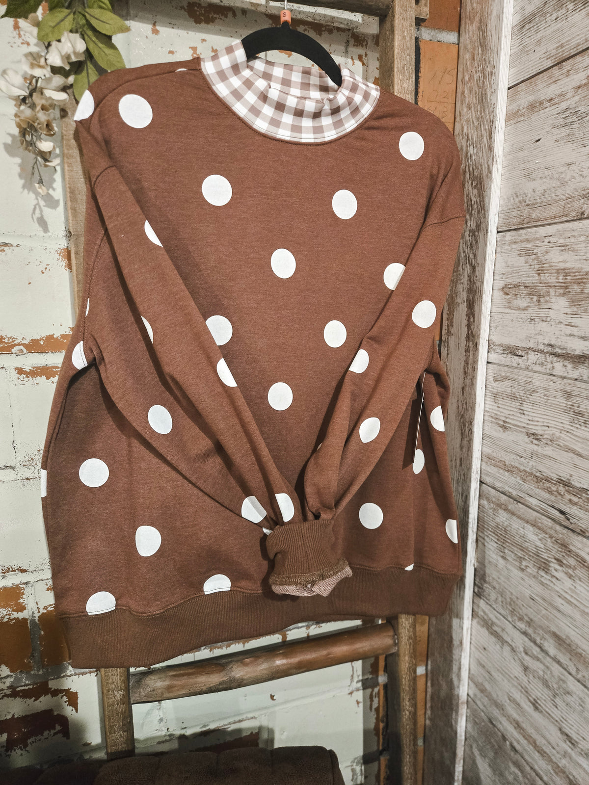 Tansy Oversized Dot Sweatshirt