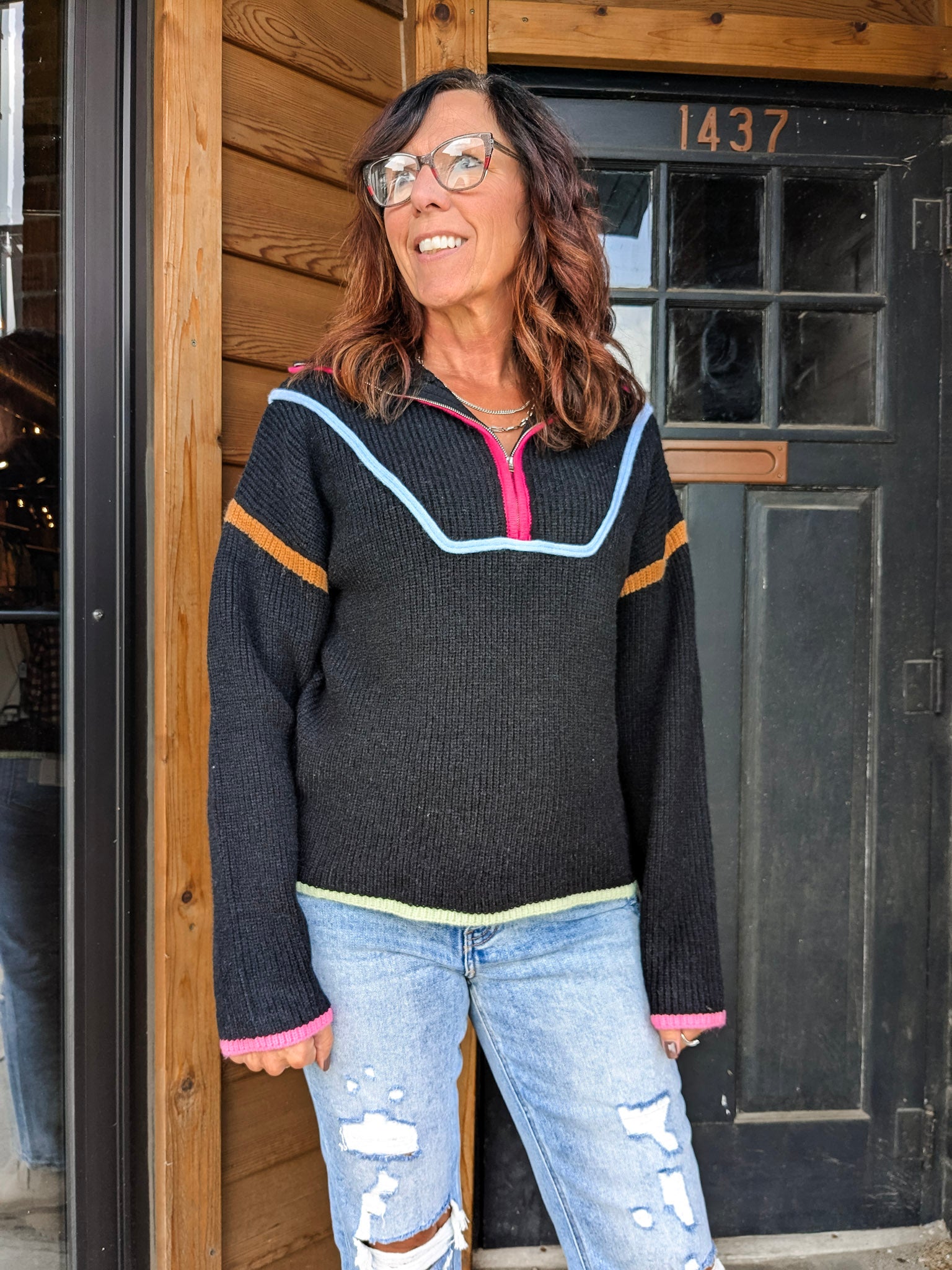 Neon Edge Knit Sweater – Copper Rose Apparel