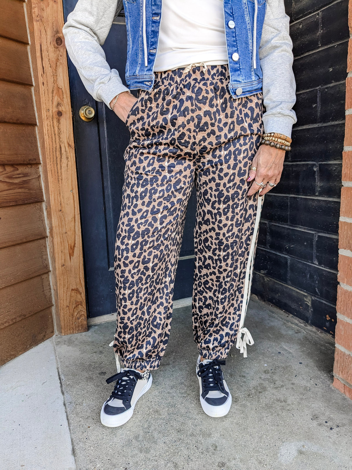 Winnie Leopard Print Joggers