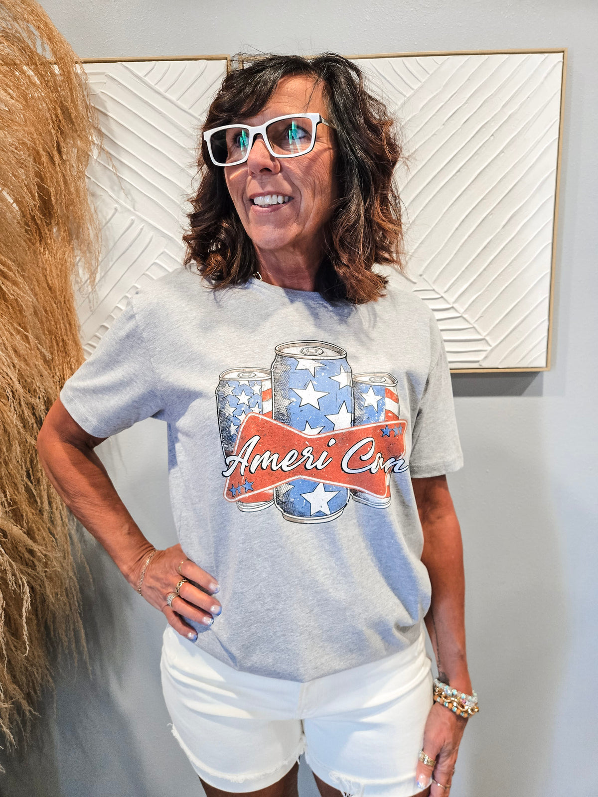 4th of July Ameri Can Graphic Tee