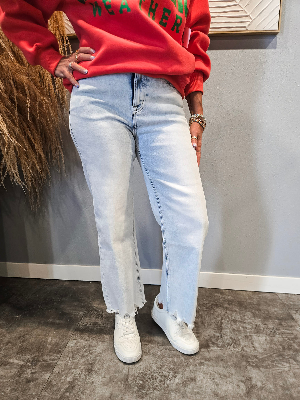 Stevie High Rise Straight Jeans