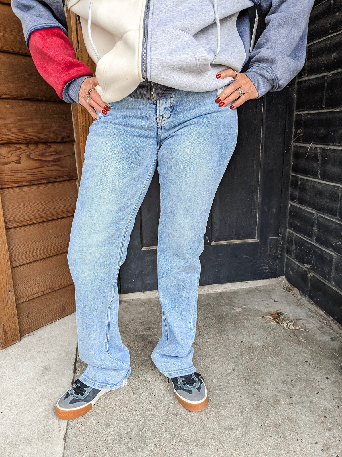 Maggie High Rise Straight Jeans