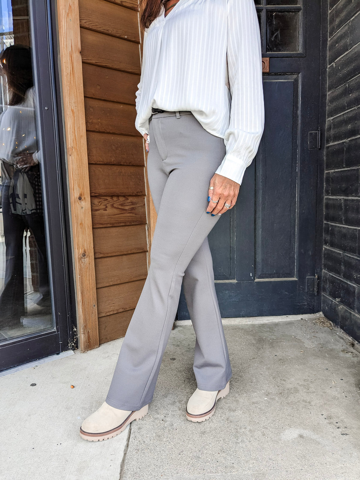 Semi Flare Ponte Pants