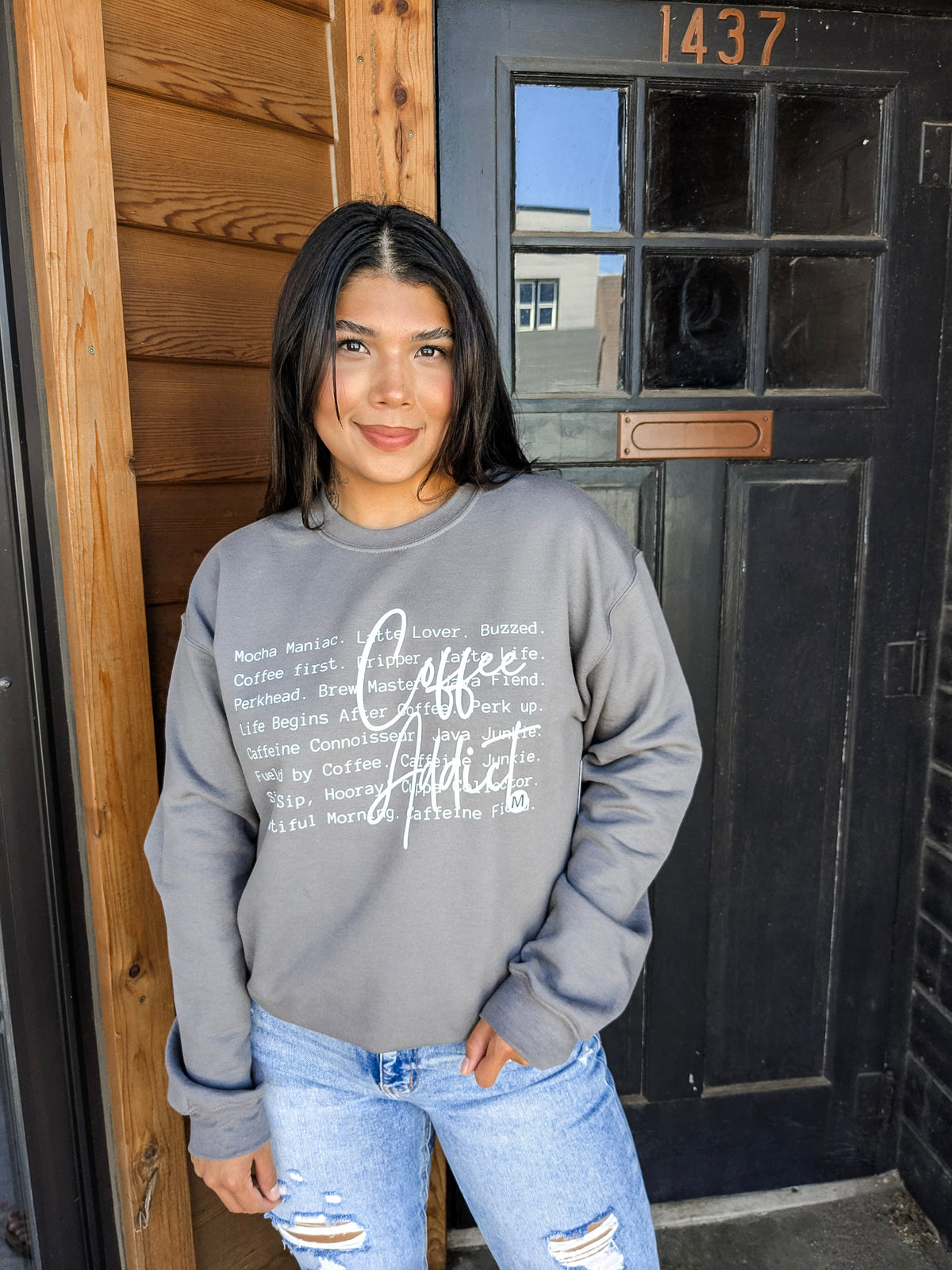Coffee Addict Graphic Sweatshirt