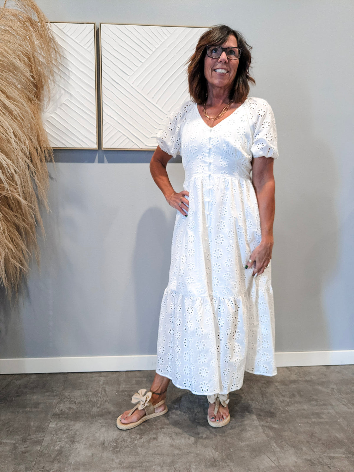 Sunlit Button Maxi Dress