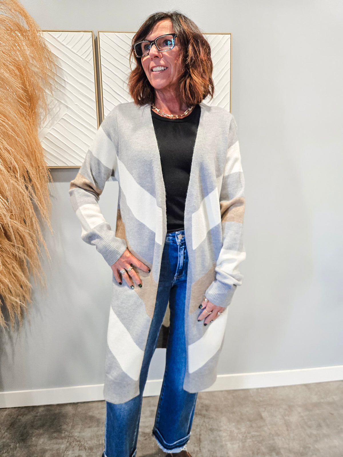 Chevron Sweater Cardigan