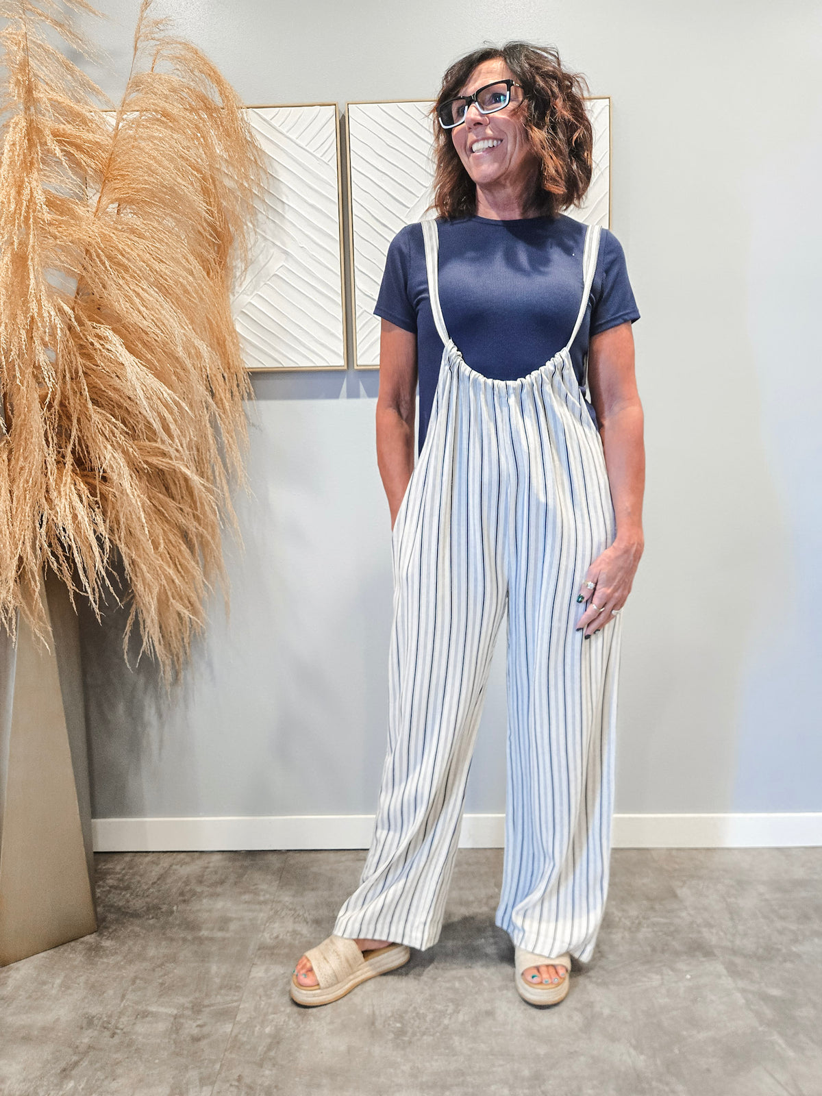 Shoreline Stripe Overalls