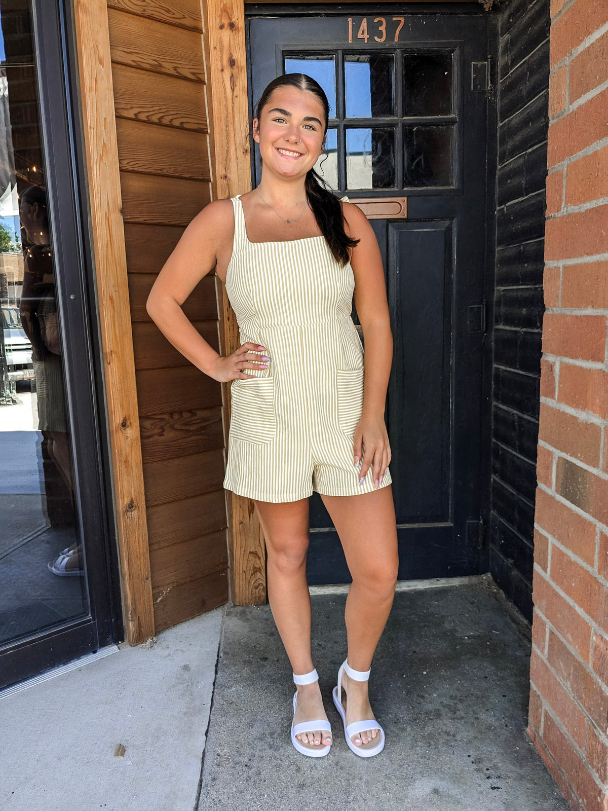 Stripe Casual Wide Leg Romper