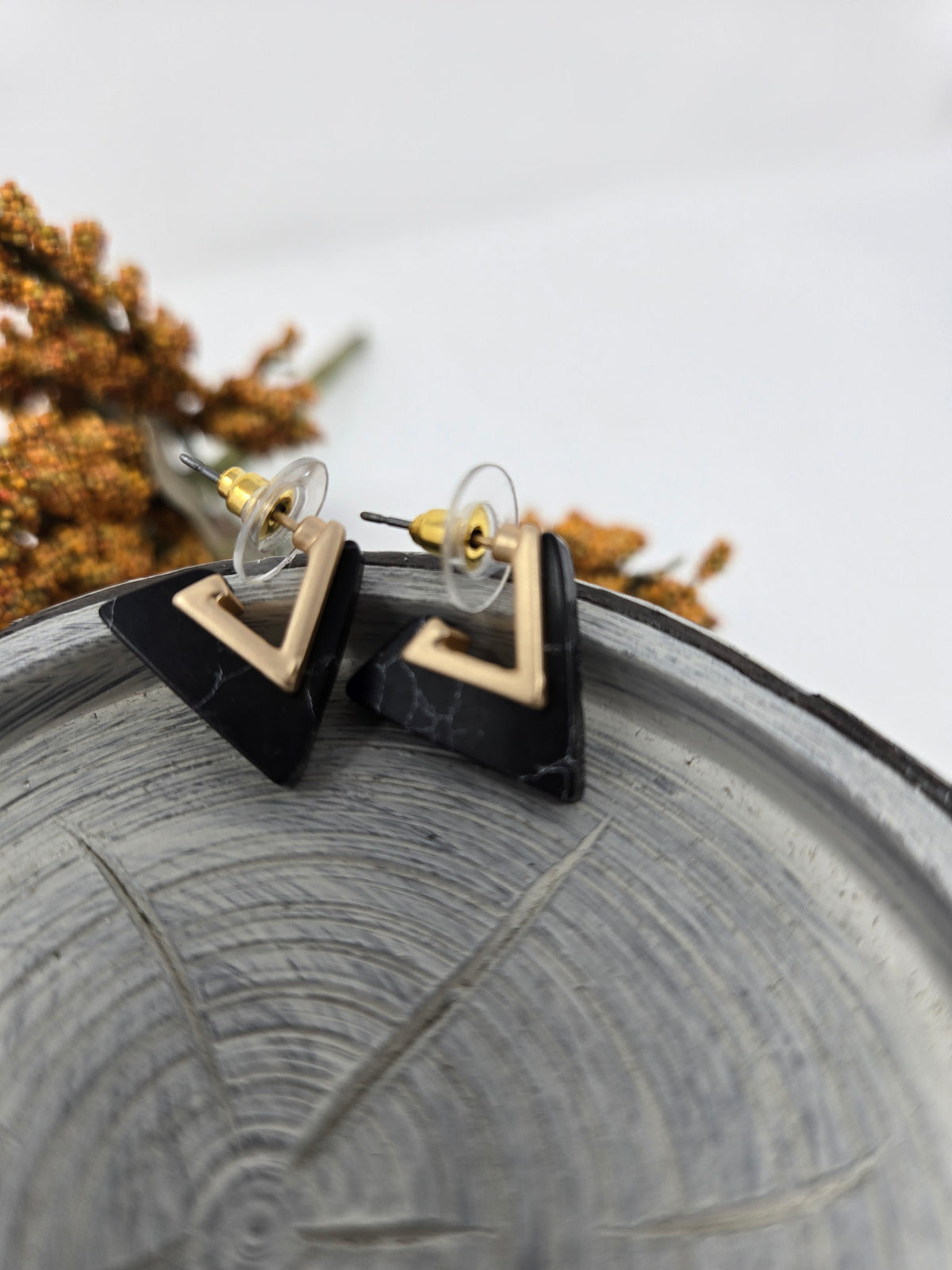 Triangle Layered Earrings