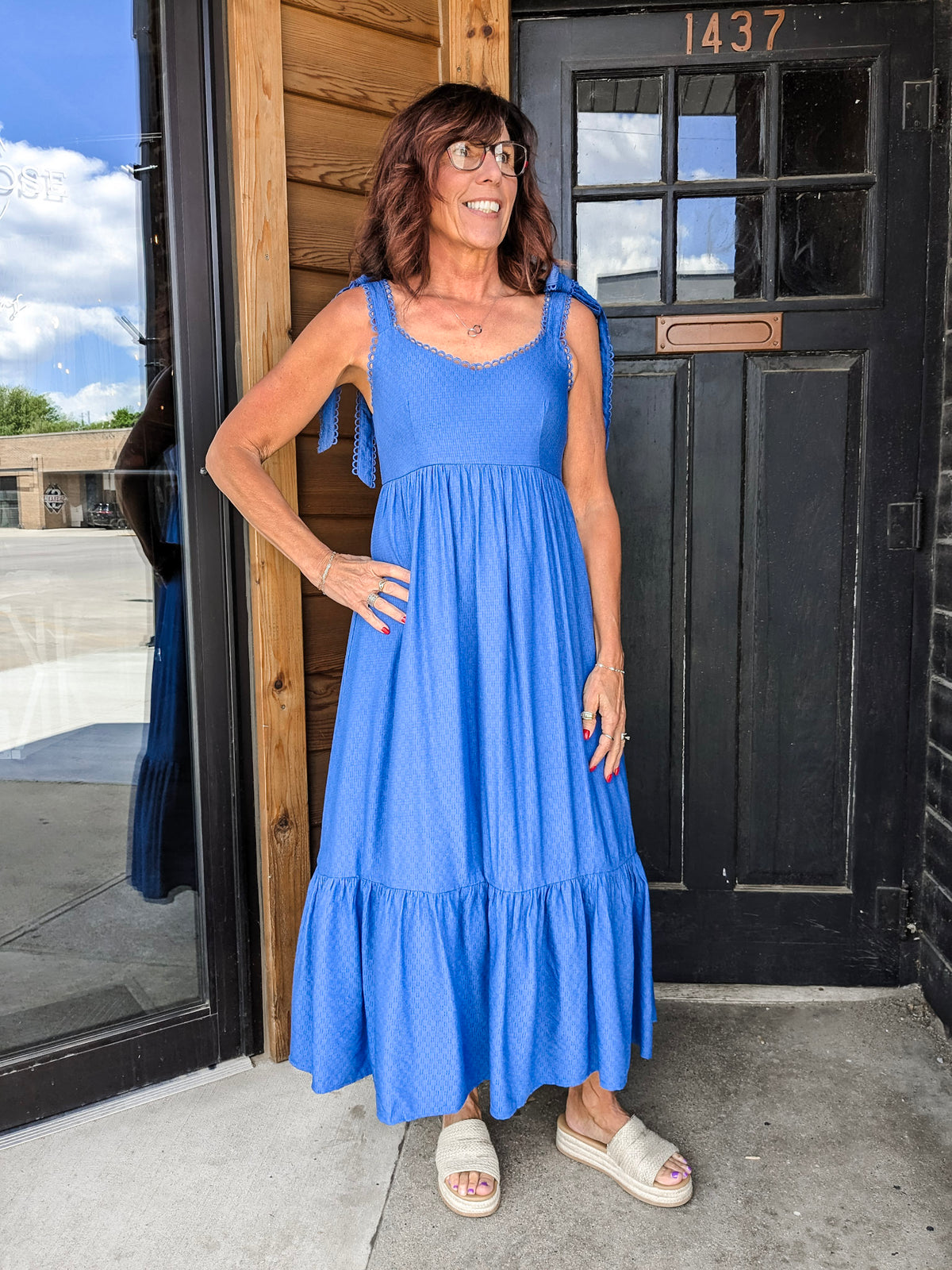 Tie Strap Midi Dress