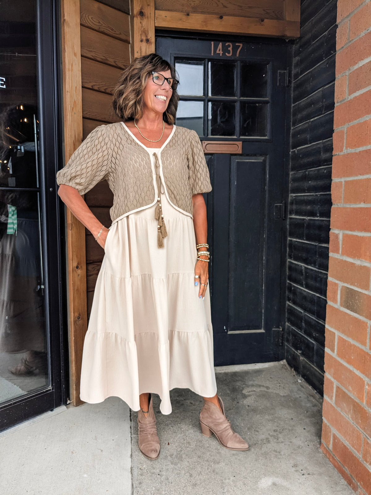 Twofer Cardigan Midi Dress – Copper Rose Apparel