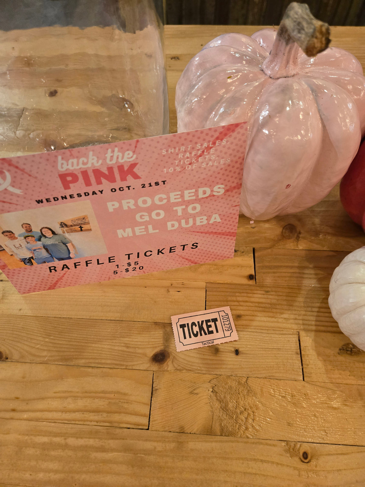 Back The Pink Raffle Ticket Single